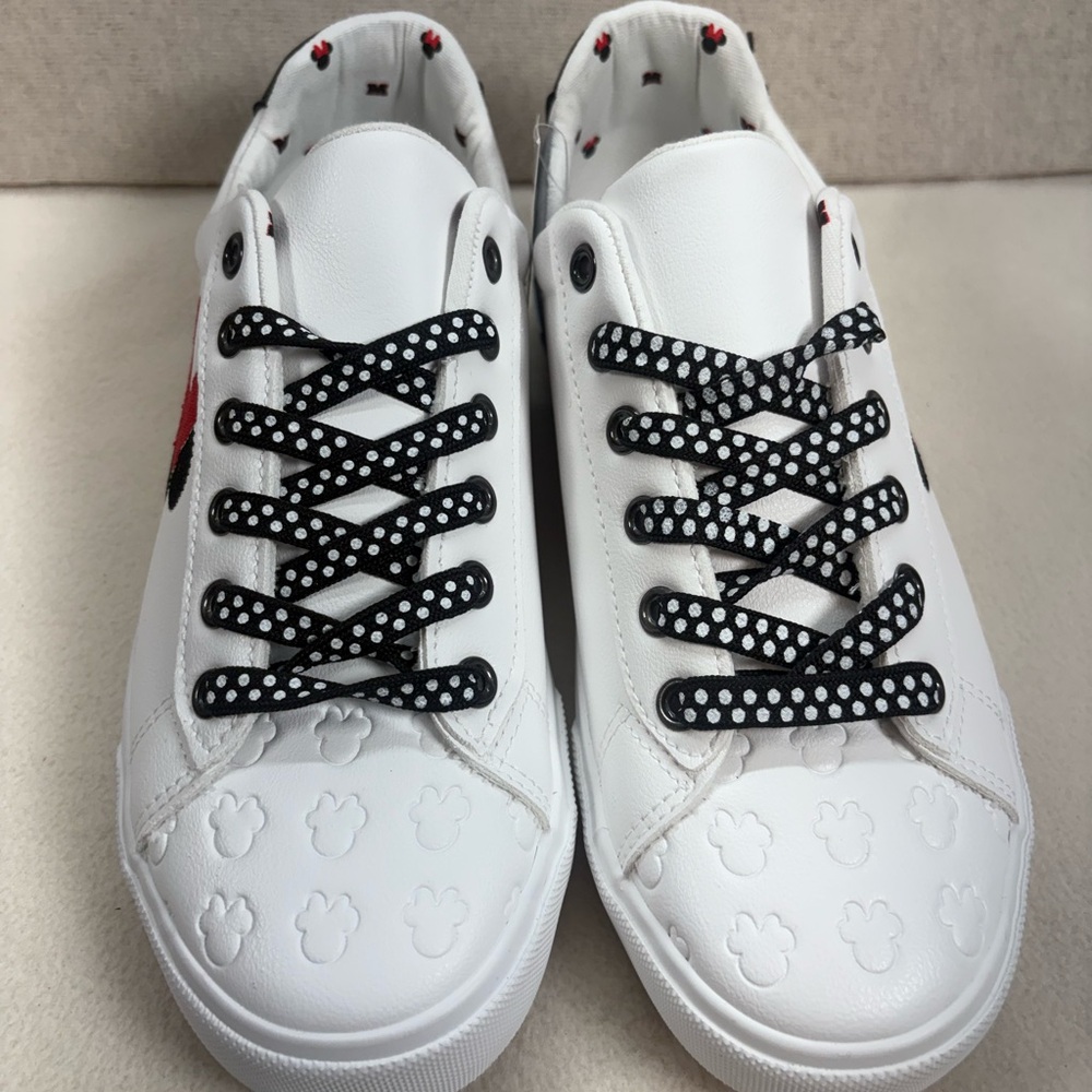 Ladies Disney Minnie Mouse Court Low Top Sneakers - Picture 3 of 8